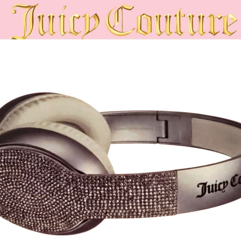 Juicy Couture Rhinestone Bling‎ Wireless Headphones- Silver